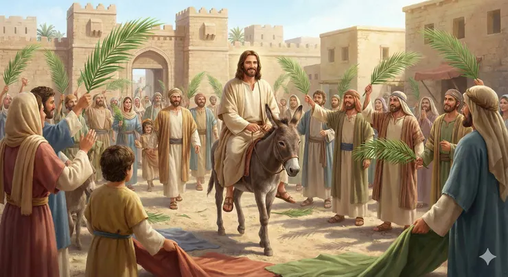耶穌騎驢駒進耶路撒冷城