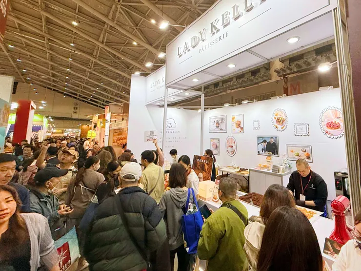 圖說：甜點品牌LADY KELLY首度參加烘焙展，現場攤位人氣爆棚。（資料來源：LADY KELLY）