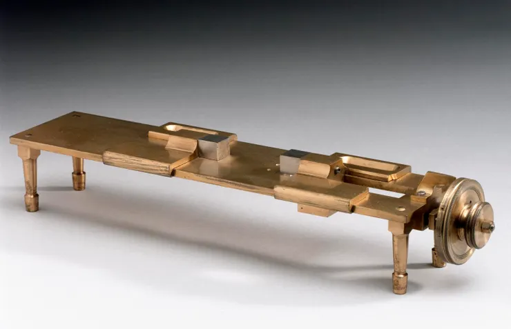 Science Museum Group. Maudslay 's Lord Chancellor bench micrometer. 1900-75 Science Museum Group Collection Online. Accessed 6 October 2024. 