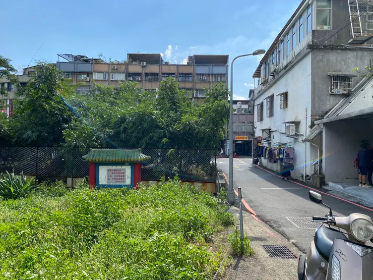 中崙路左側有一片茂密的綠地