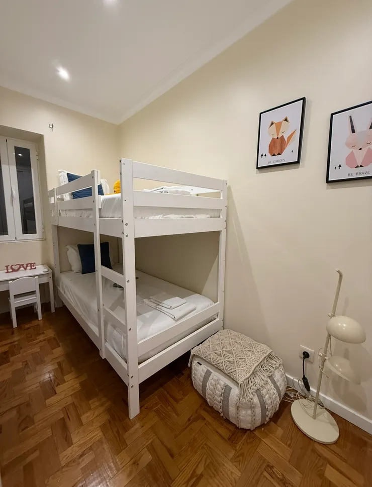 2位朋友的房間，實在找不到更好的房型，只能睡上下鋪了