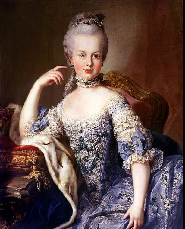 Martin van Meytens所畫的瑪麗安東尼,resource from wikipedia