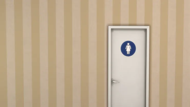 男、女廁的門都是同樣顏色，希望沒有人進錯吧。(尤其是我...)