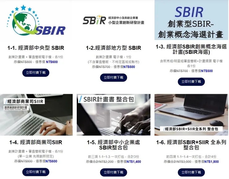 已過件創業計畫書範本下載