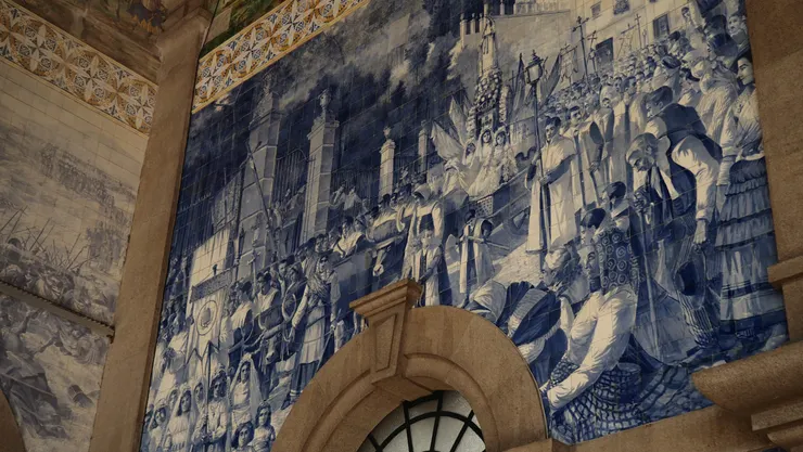 藍色隊伍與遊行場景