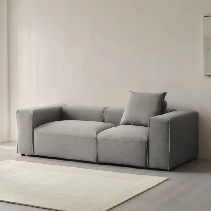 【iloom 怡倫家居】PLOCO 防潑水/亞麻混紡3人座沙發