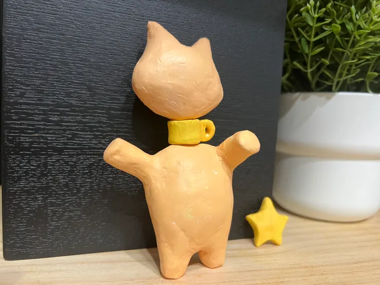 脖子暫時放茶杯，會移走的；持續上色中