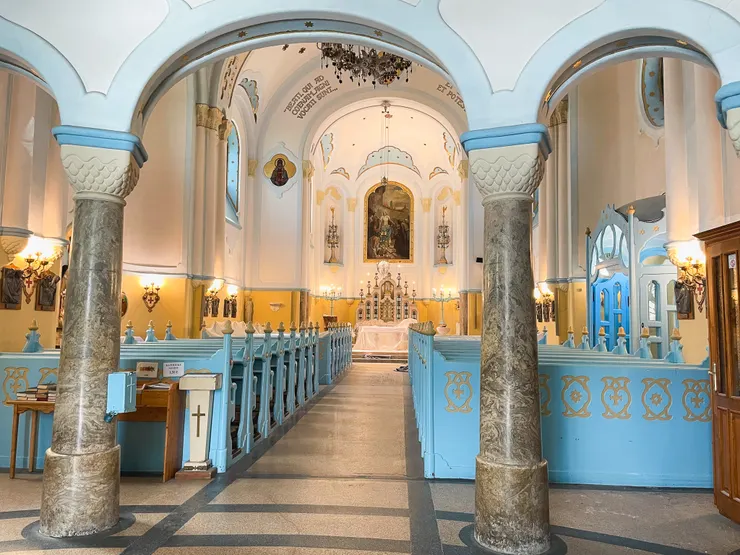 Blue church shot by Emma@Bratislava,Slovakia. 07/2024.