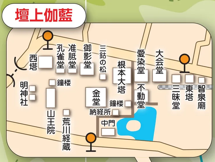 壇上伽藍平面圖(來源:一般社団法人高野山宿坊協会)