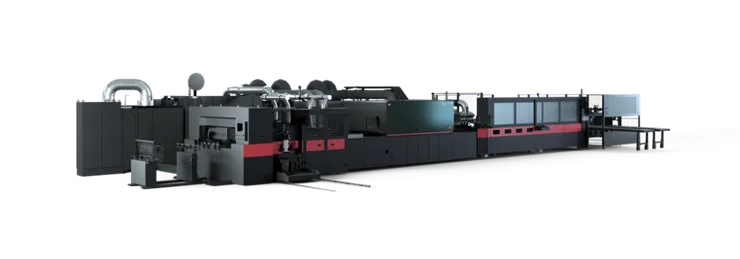 EFI Nozomi 14000 LED 單通道數位噴墨印刷機憑藉其高效能和環保特性，正在重新定義瓦楞紙包裝的製作方式。