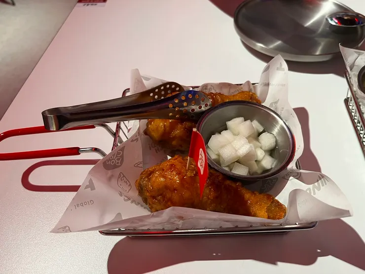 炸雞腿2支(秘製香辣)+白蘿蔔