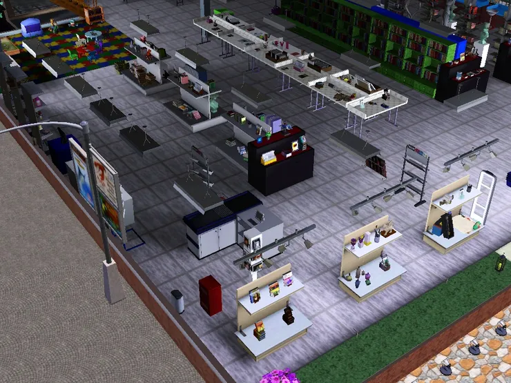 門口的俯瞰圖。未開店靜靜的。