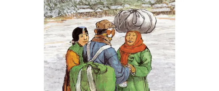 圖2新里姑媽雖然長得不漂亮但很勤勞。《狐狸谷人家》局部。