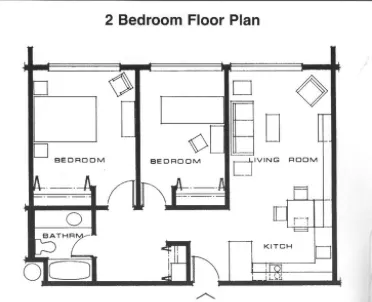公寓內部格局圖。