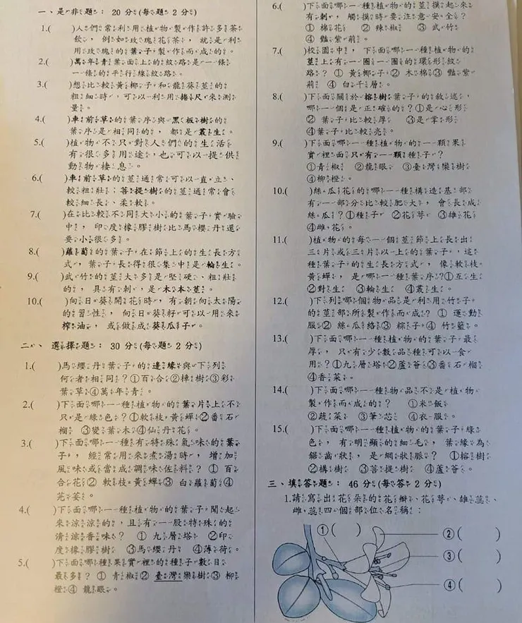 台北市私立國小考古題