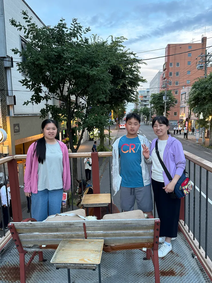 馬車上層的視野很棒