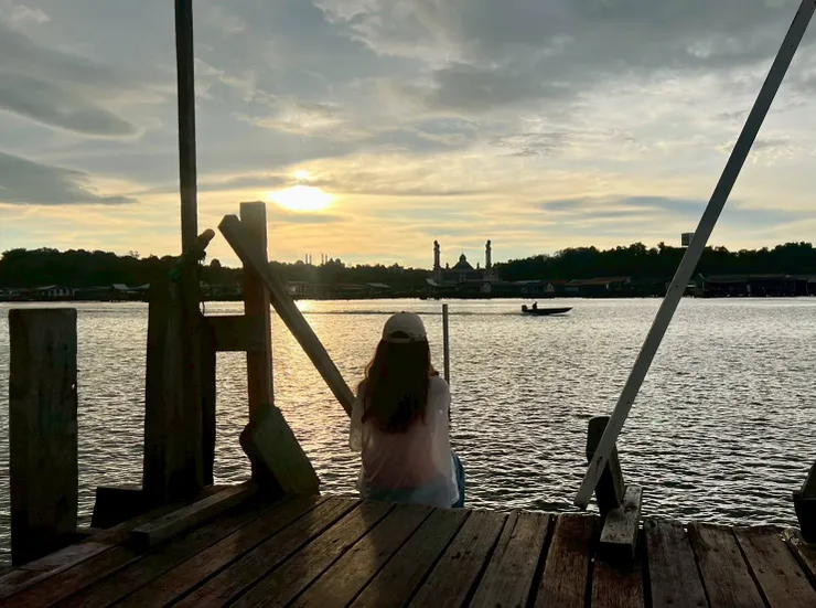 汶萊河與夕陽😍