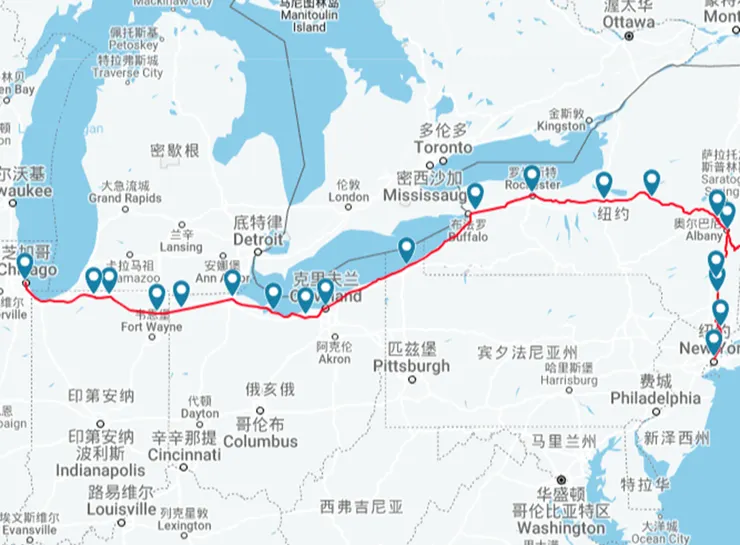 Lake Shore Limited 路線