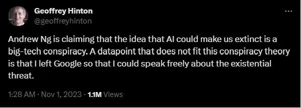 圖源：Geoffrey Hinton的社群X帳號