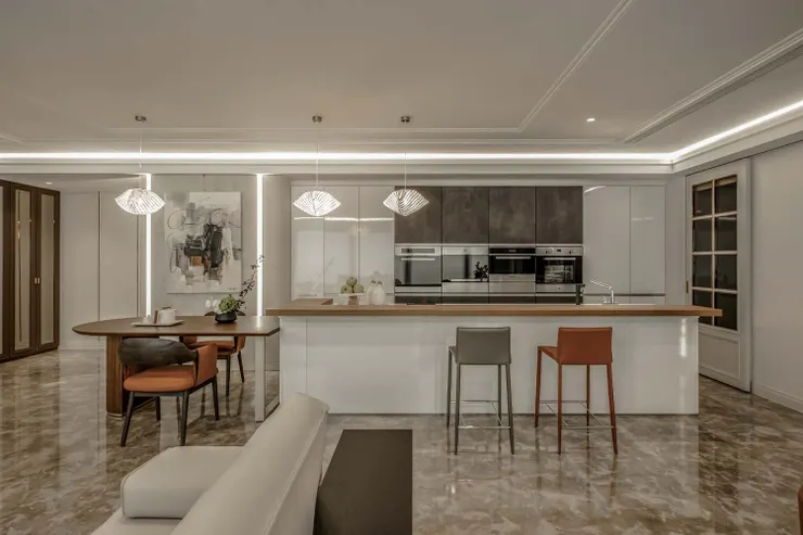 &nbsp;作品分享：層次天花 x 輕奢日常｜66坪現代美式風的4房2廳4衛宅：殷雄｜高雄藝瓦室內設計