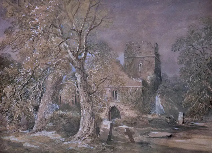 "Muckross Abbey", Mary Balfour Herbert, 1861