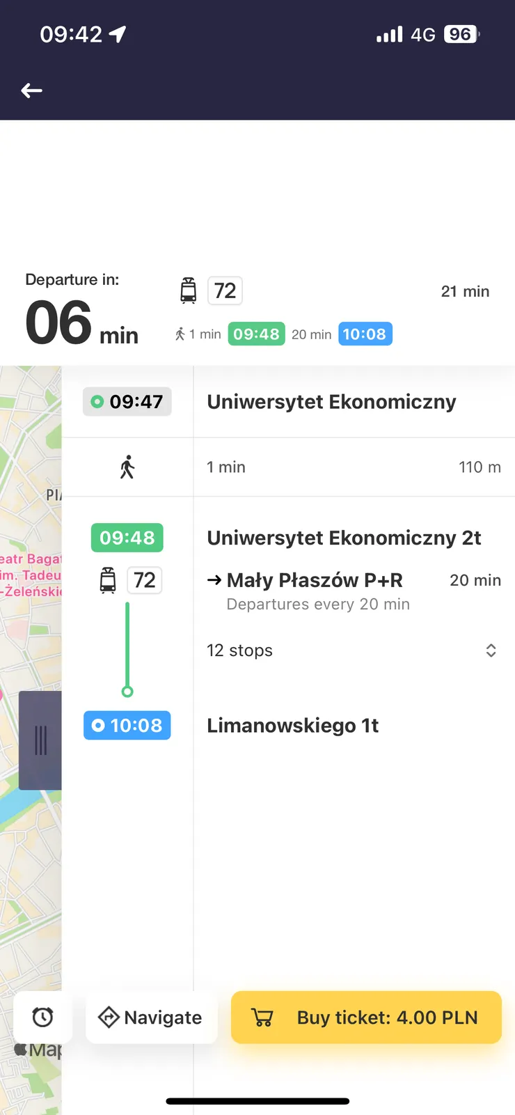 可用查尋路線方式，app會提供選擇
