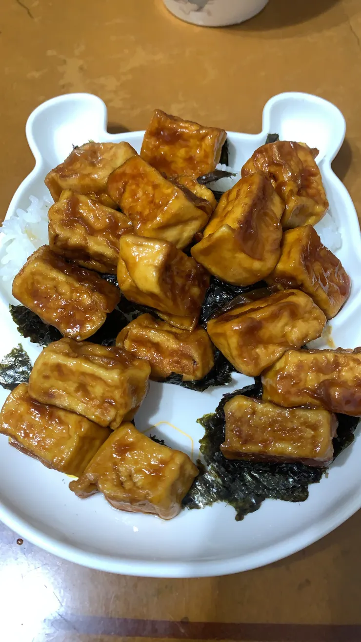 我煮的照燒豆腐有點鹹😑