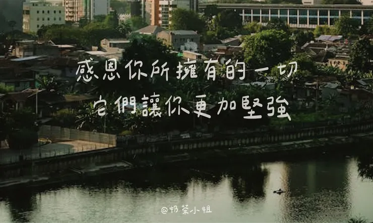 感恩你所擁有的一切，它們讓你更堅強