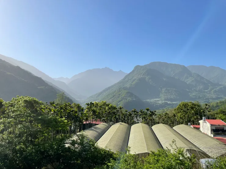 房間看出去 開門見玉山的風景