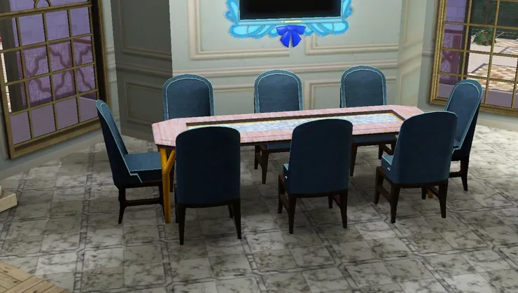 飯廳完全看不出埃及風情，就是普通大宅內的豪華設施。