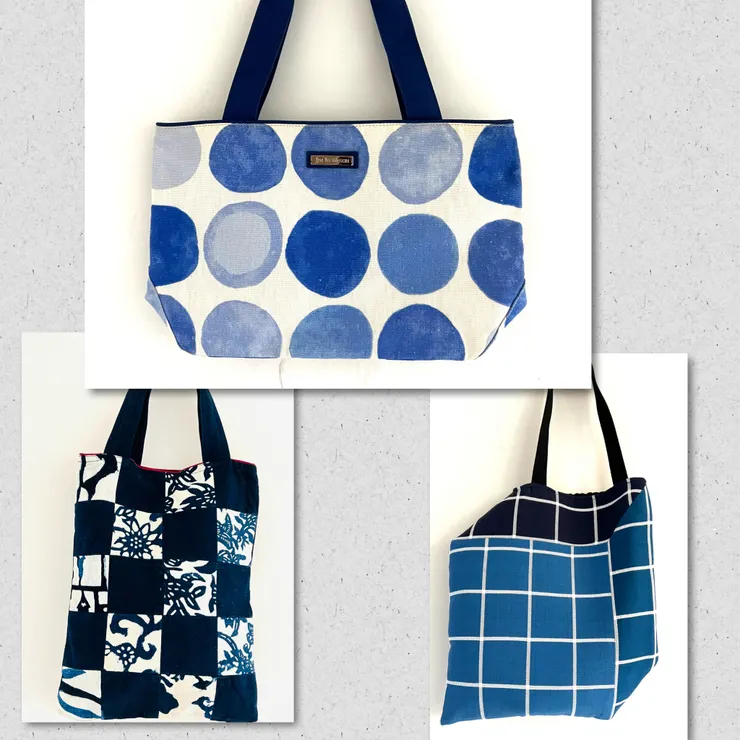 上:泰國名牌Jim Tompson 以絲貭產品為主,這只是布包。15年前一位大學同學手術後,召集同學曼谷的旅行中買的,那次已特別感受到曼谷是亞洲設計之都。
左:一個好友的餽贈,我常拎著它去附近買東西
右:購於泰國清萊皇太后花園,是泰國皇太后文創商品,很喜歡這包包的設計結構