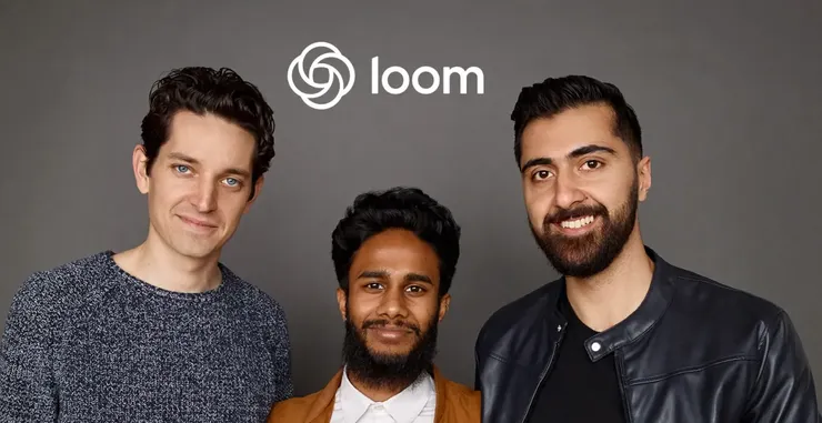 Loom 共同創辦人：左 Joe Thomas、中 Vinay Hiremath、右 Shahed Khan。