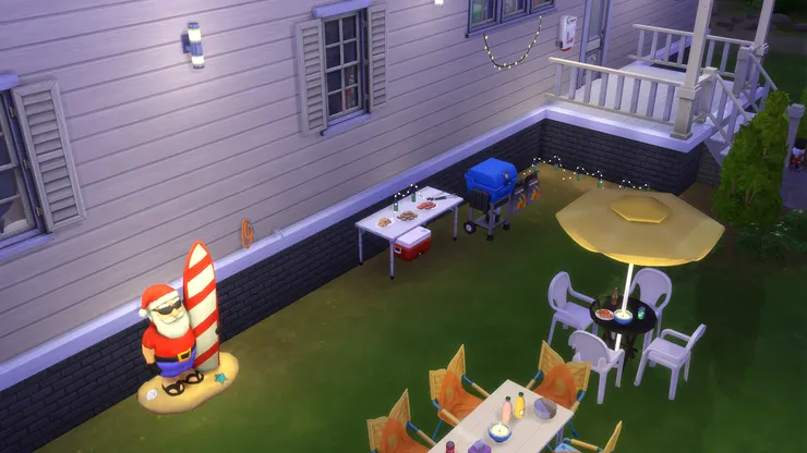 大家一同吃吃喝喝，歡度一晚。