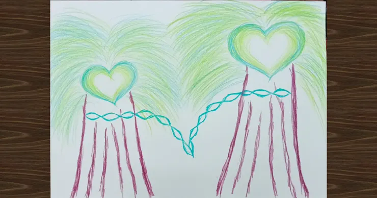 作者直覺繪畫：〈媽媽樹與孩子樹〉