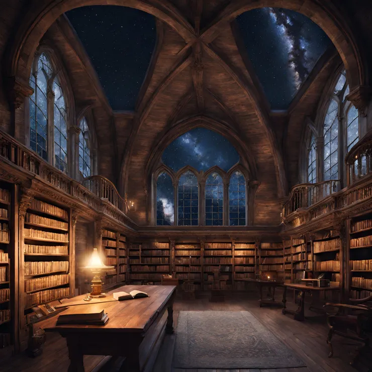 星空圖書館 by AI