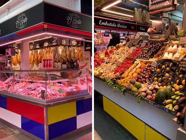 馬拉加市集的早餐應有盡有，不管是三明治還是各色水果或果汁，消費都不會太高。港口的關係，市集有蠻大一部分是賣漁獲，也有現場做的壽司。