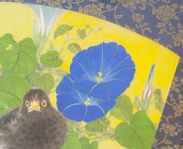 〈行過野地〉局部－牽牛花