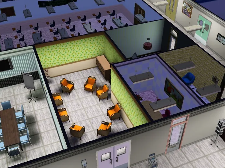 會議室旁是另一個功能的房間。(本來再旁邊沒開燈那三個小房間又是一間很大的房間,但我間成了小房間。到時介紹再詳細說。)