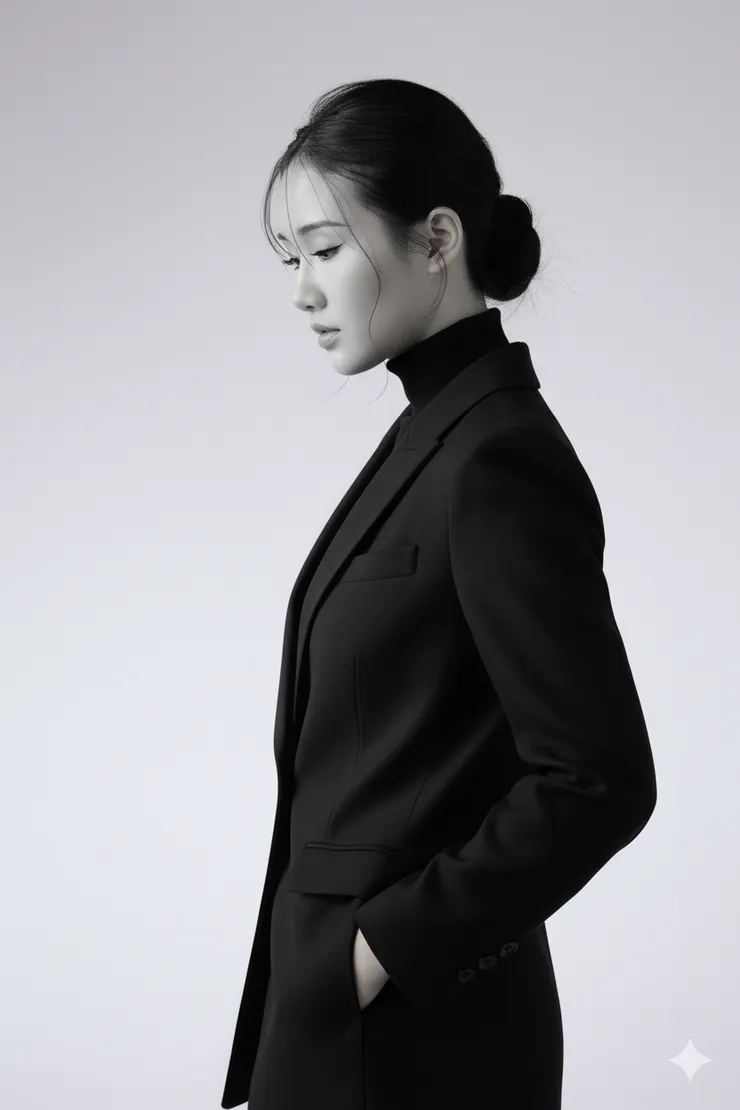 側身凝視（Fashion Editorial Look）