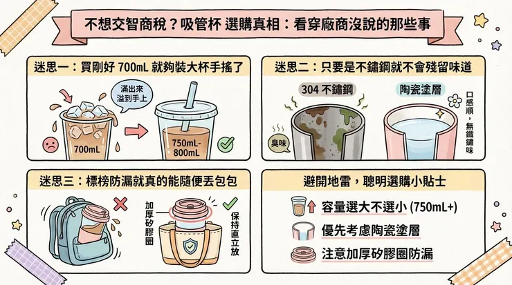 不想交智商稅？吸管杯 選購真相：看穿廠商沒說的那些事