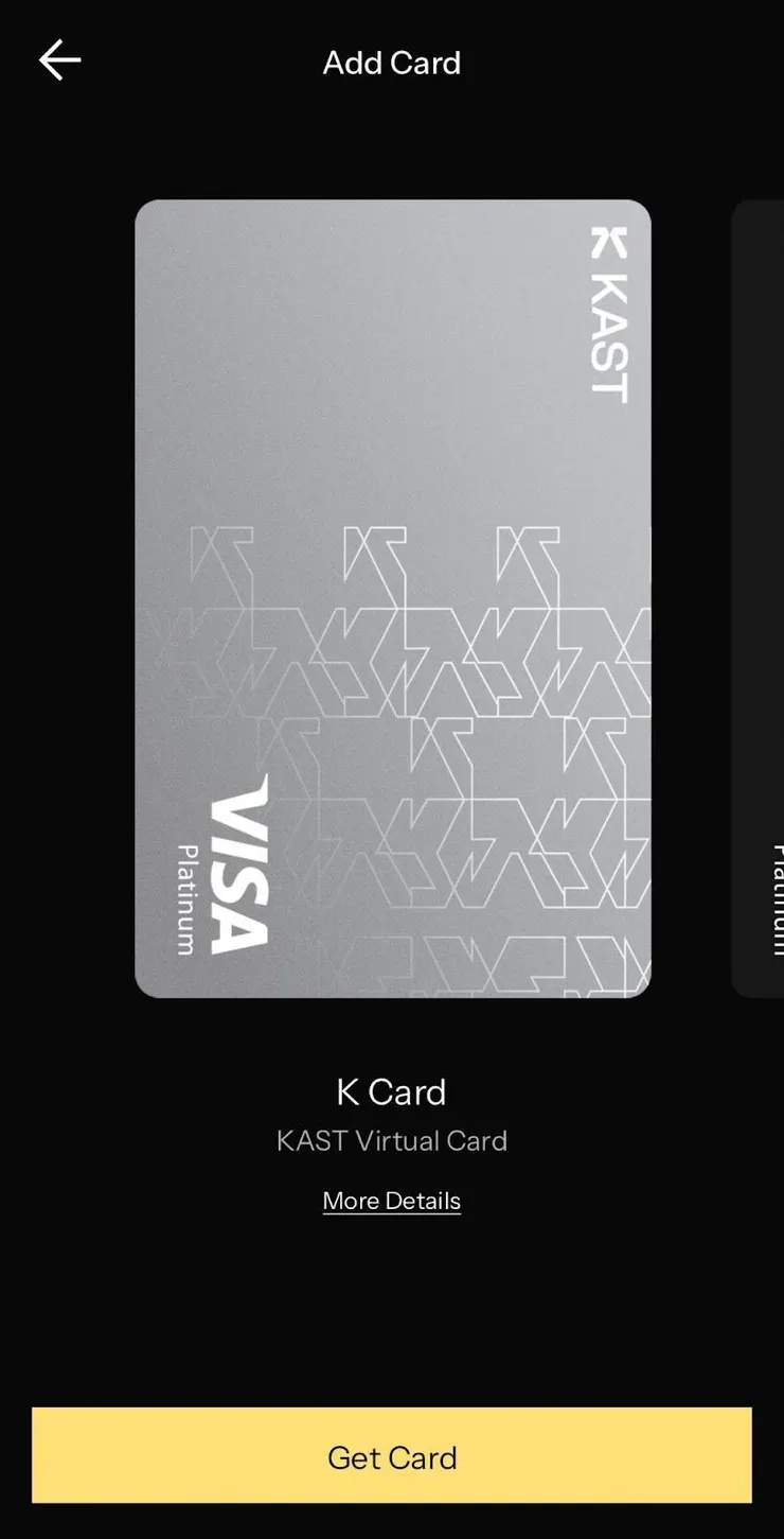 Kast x Solana 加密貨幣卡:4% MO 截圖 4
