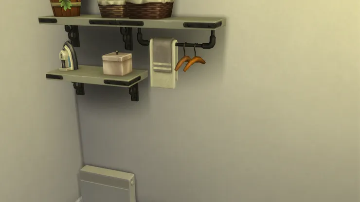 這個架子可以掛衣服和放雜物,一舉數得,也是我選它的原因。