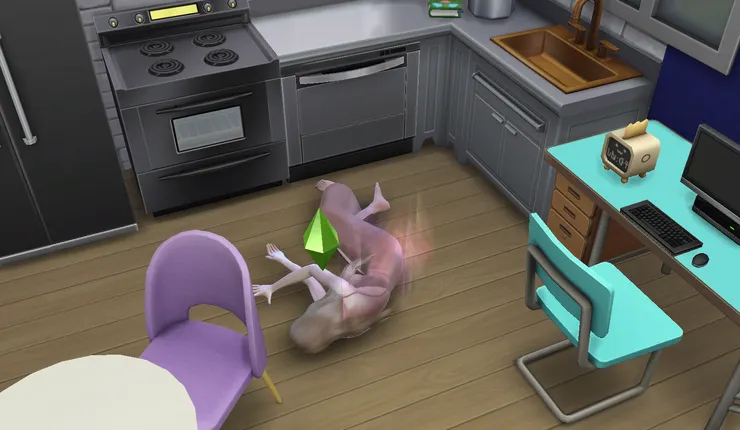 就在完全躺下後...