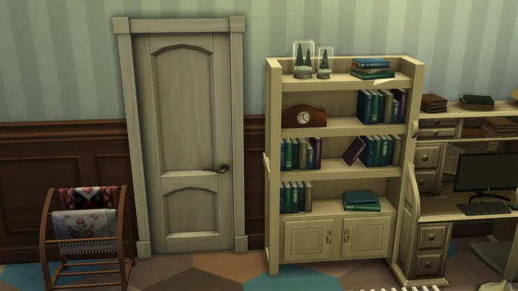 睡房的門也是淺啡色。