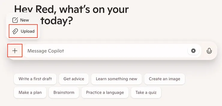 先按『+』,再按『 Upload 』