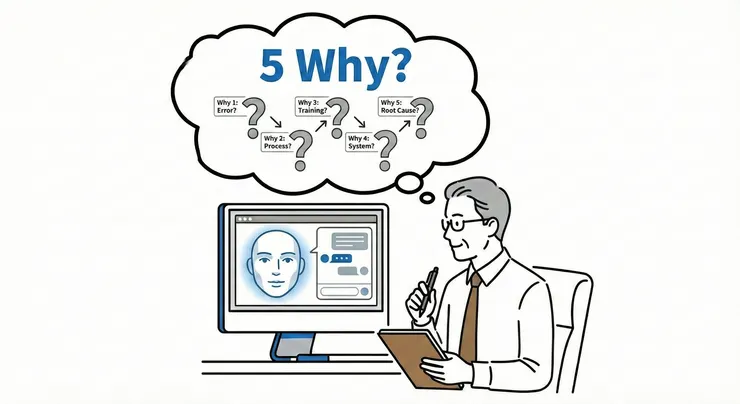 根因分析不再憑感覺,讓AI 教練幫你落實豐田五個為什麼
