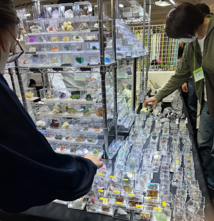 大阪展上可以看到精緻的礦物標本