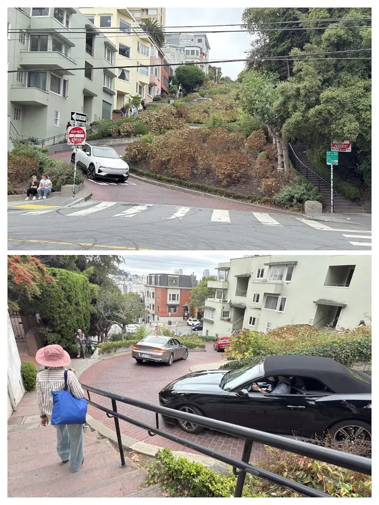 九曲花巷人車分道，車輛單向通行。