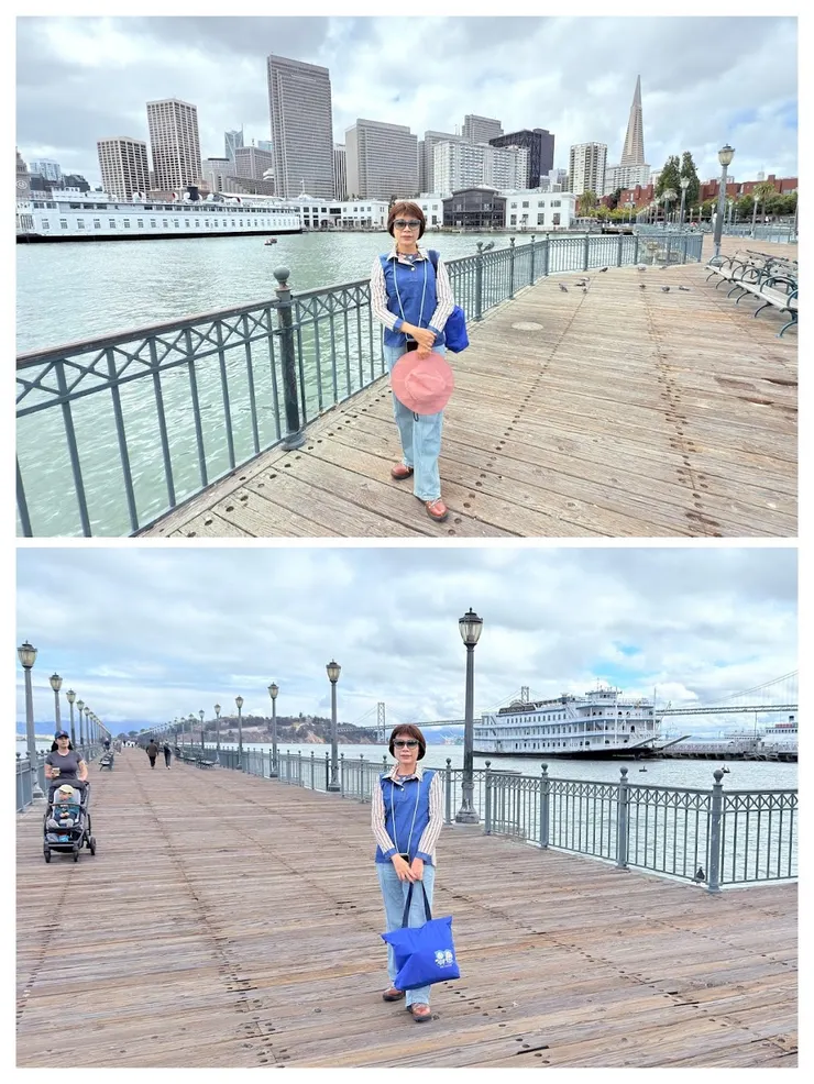 7號碼頭沒有站體建築，木棧道步道視野開闊。