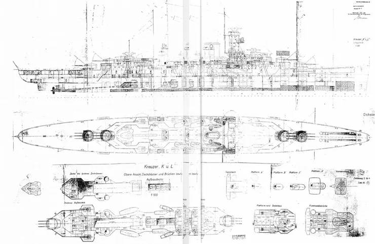 巡洋艦K、L設計圖